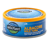 Albacore Wild Tuna front and top of can
