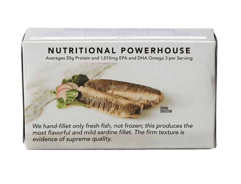 Wild Sardines Skinless & Boneless Fillets In Water