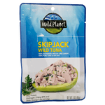 Skipjack Wild Tuna in a Pouch, 100% Sustainably Pole and Line Caught, 100% Pure Tuna and Sea Salt, Left Side View