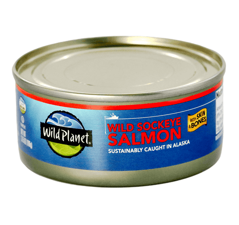 Canned Sockeye Salmon With Skin and Bones 3.75oz - Wild Planet Foods