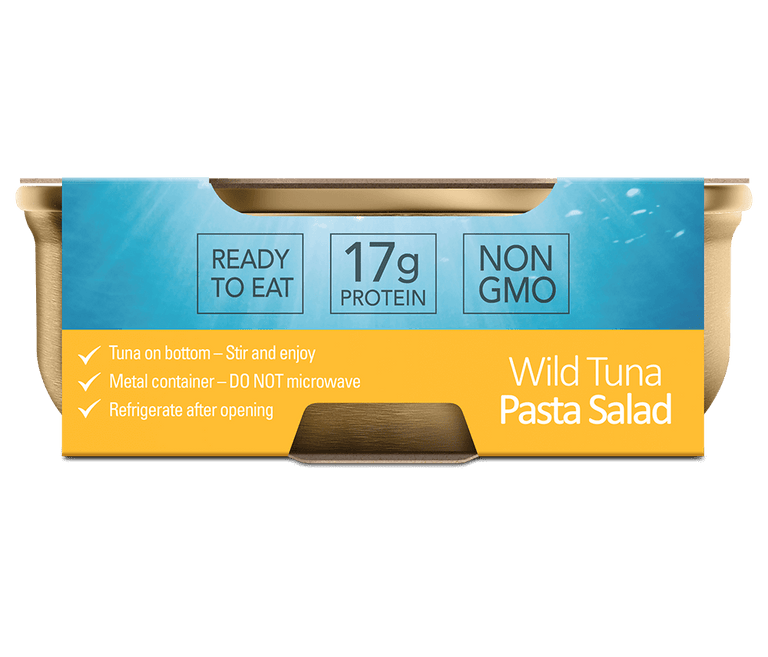 Wild Planet Wild Tuna Pasta Ready-to-Eat Salad Bowl, side panel with protein amount